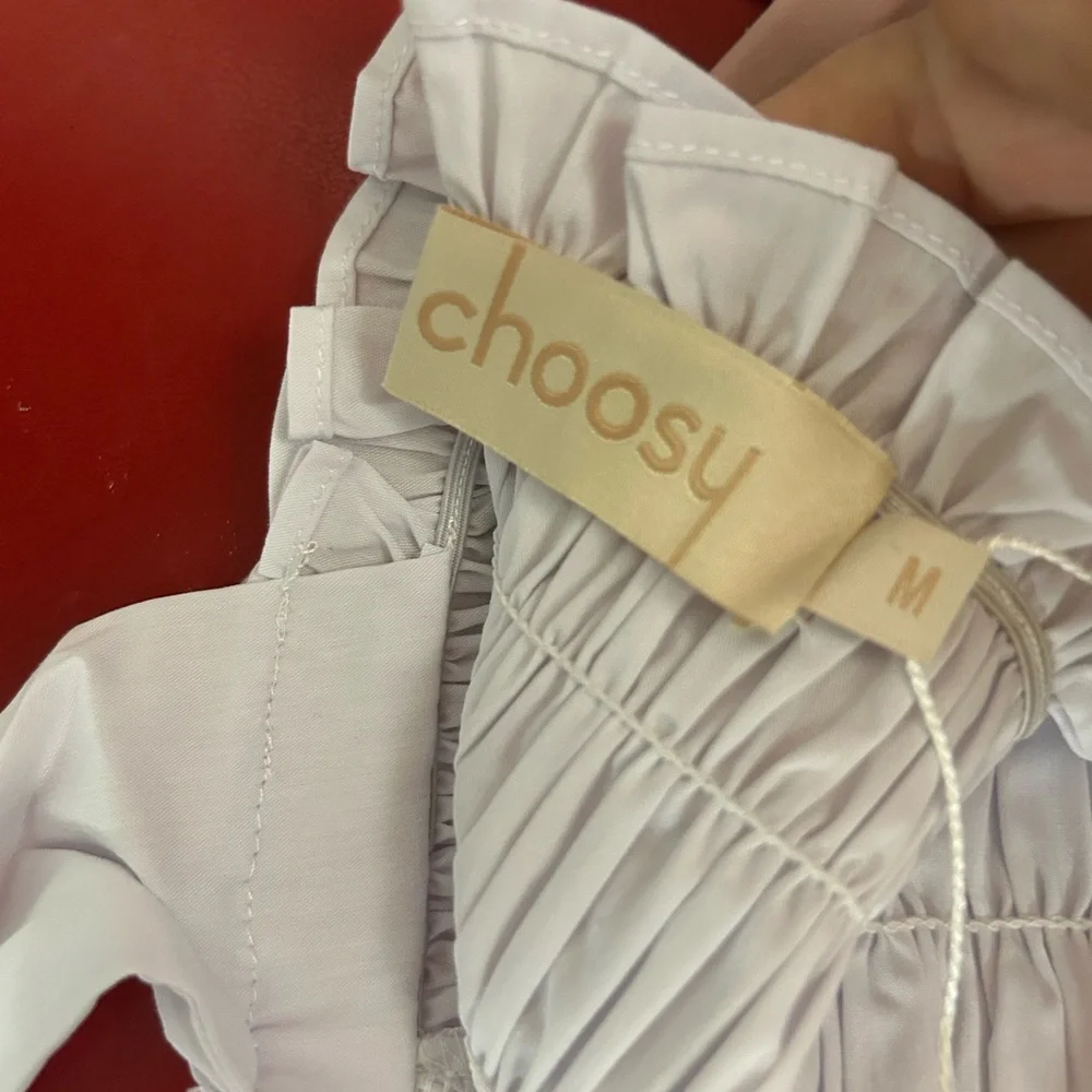 White Smocked Tie-Shoulder Crop Top - Picture 2 of 3